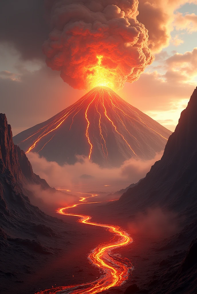 Generates giant volcanoes