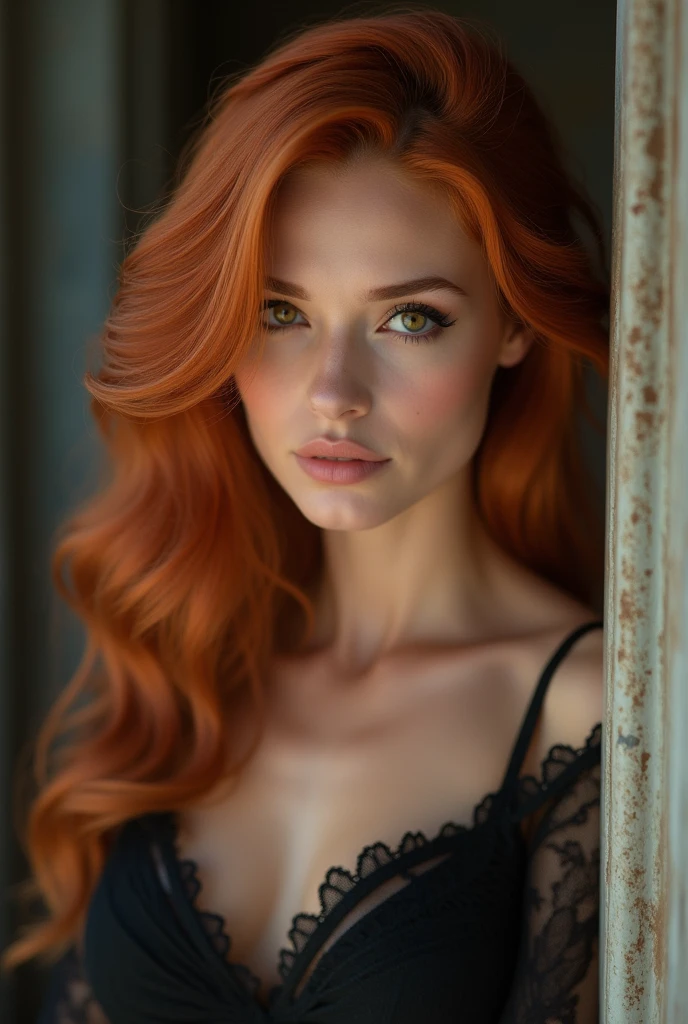 femme, russe, cheuveux, roux, yeux noisette, corp parfectement sculpté,