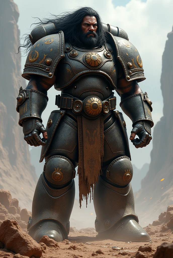 Man samoan long black hair space marine Warhammer 40k space wolves