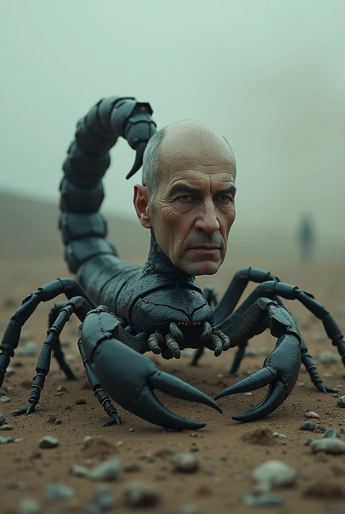 A scorpion with a man's face