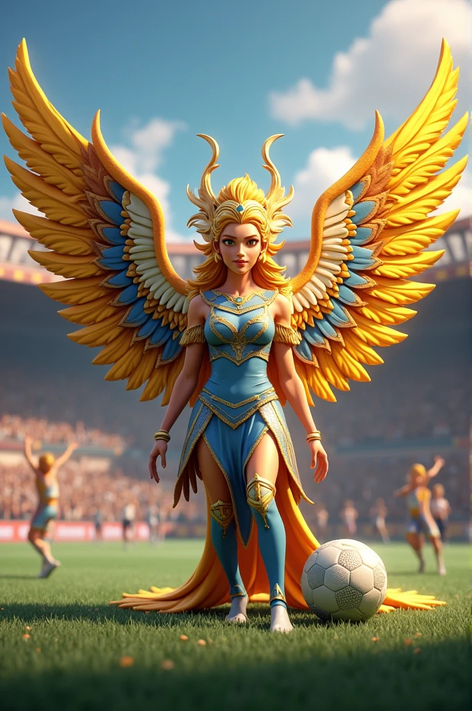 A soccer mascot for the goddess Juno&#39;s team