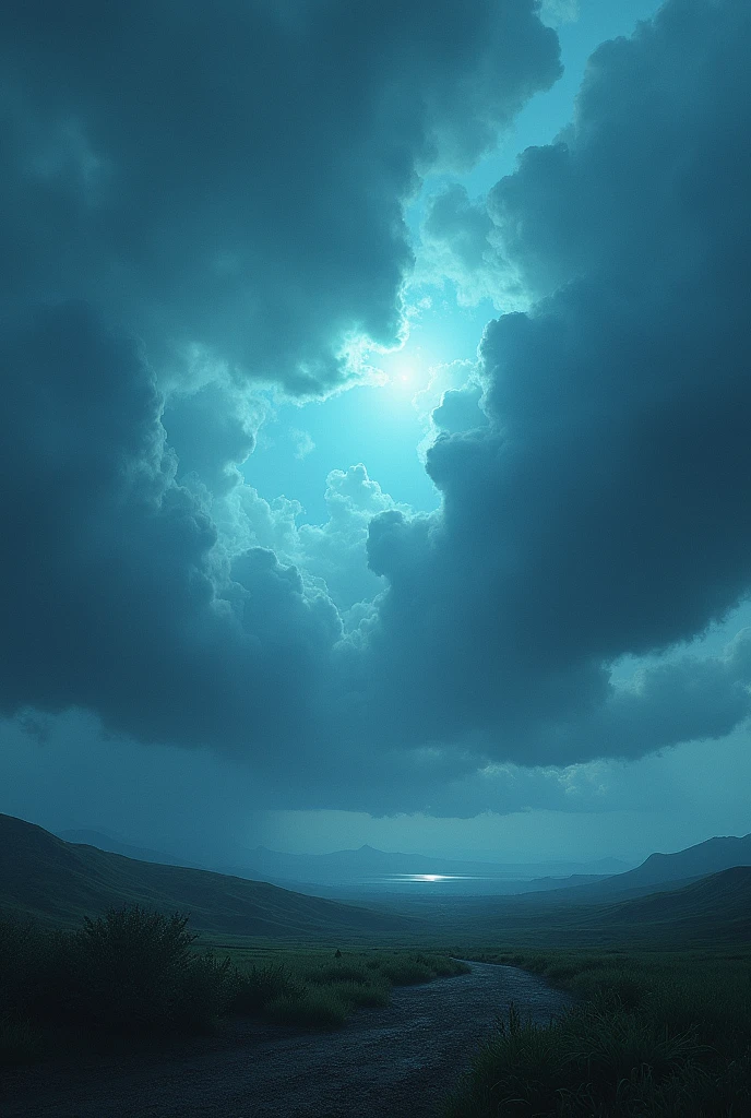 with blue and bloady sky background