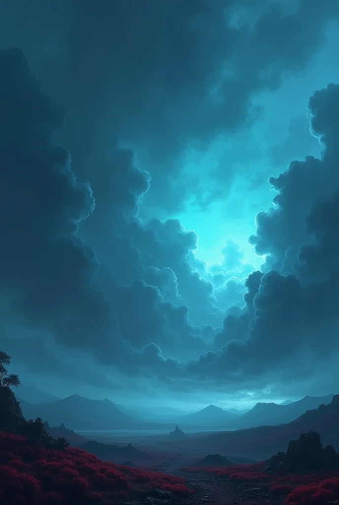 with blue and bloady sky background