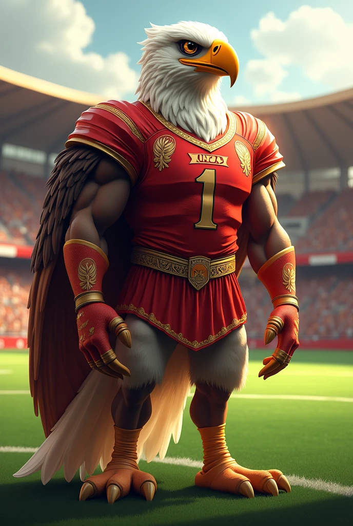 An animal football mascot for the Roman goddess Juno&#39;s team