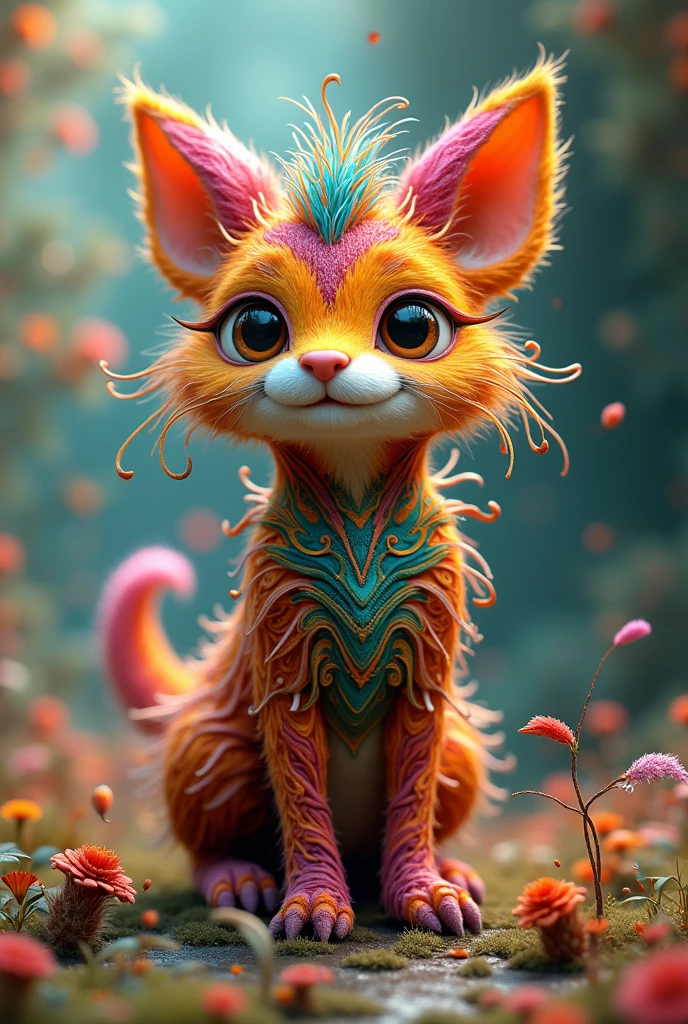 (photorealism:1.2), a extrenger animal whit a rainbow that refer Is gay