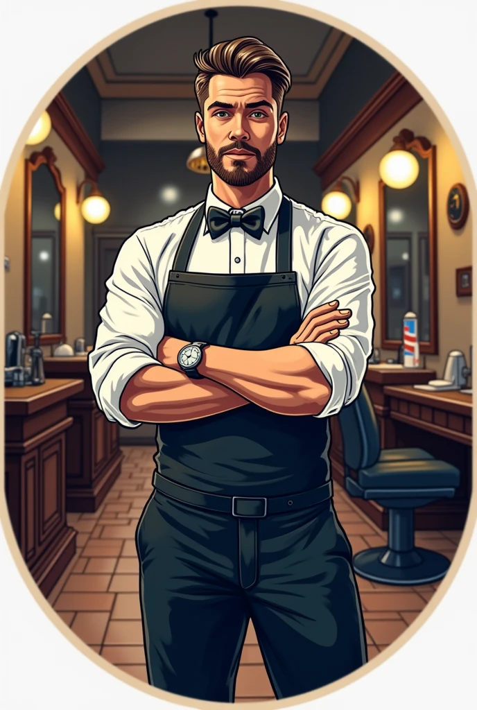 Make a barber profile logo