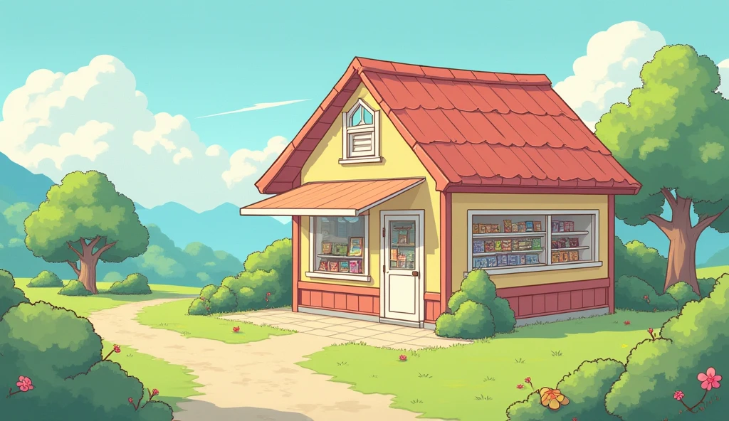 (masterpiece:1.2, Highest quality,Ultra-high resolution,Super detailed),8k,(wallpaper),(Best illustrations:2.0),(chibi store : 2.0),(store,Very simple design),(isometric illustration) lofi, cozy, Studio ghibli style ,pastel tones, landscape