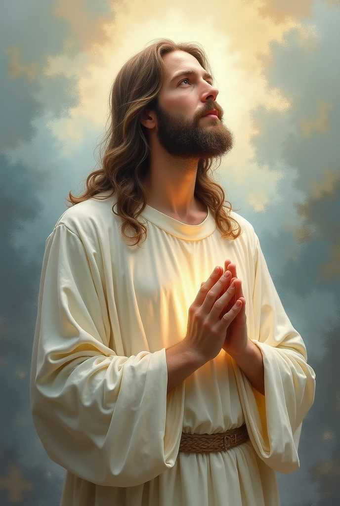 Art painting, impressionism Jesus christ