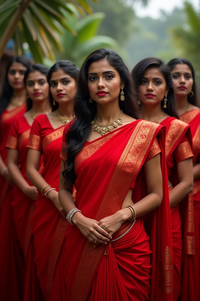 Women in red sari