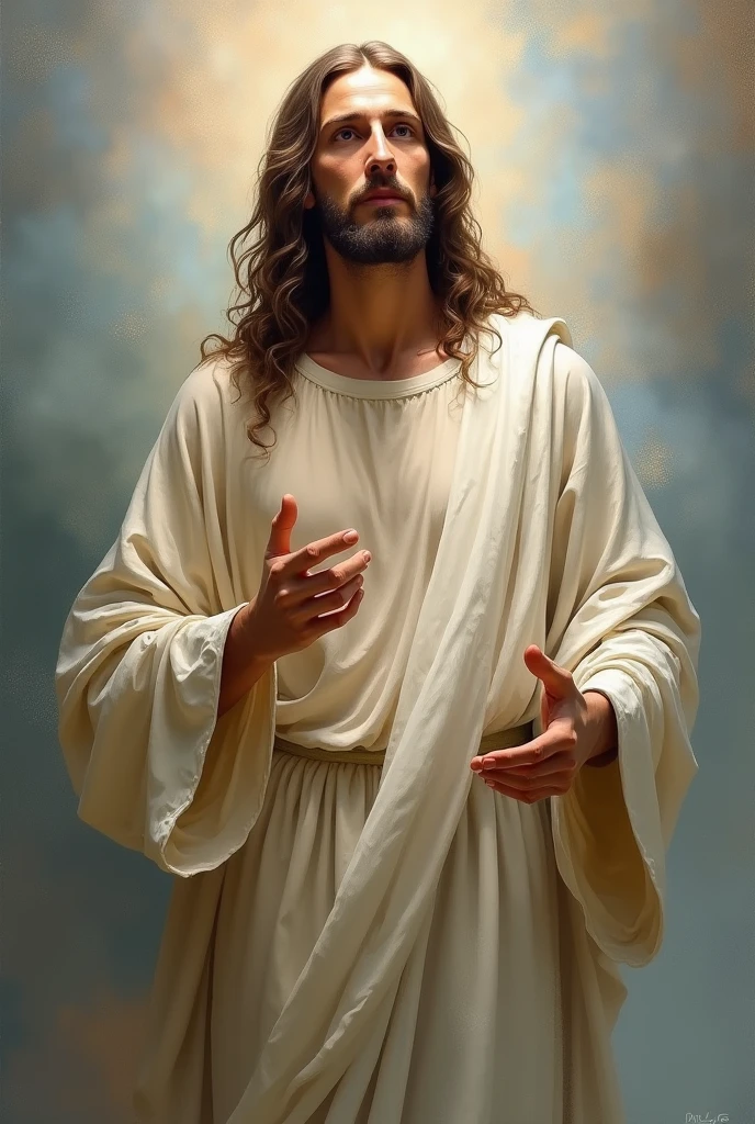 Art painting, impressionism Jesus christ
