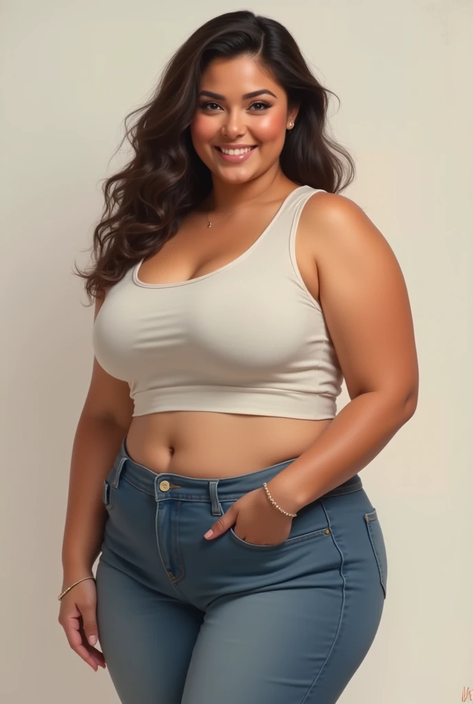 A beautiful chubby woman
