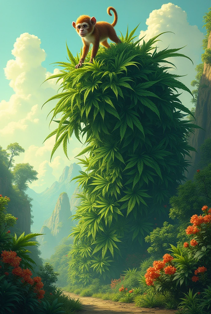 Canabis sativa tree monkey
