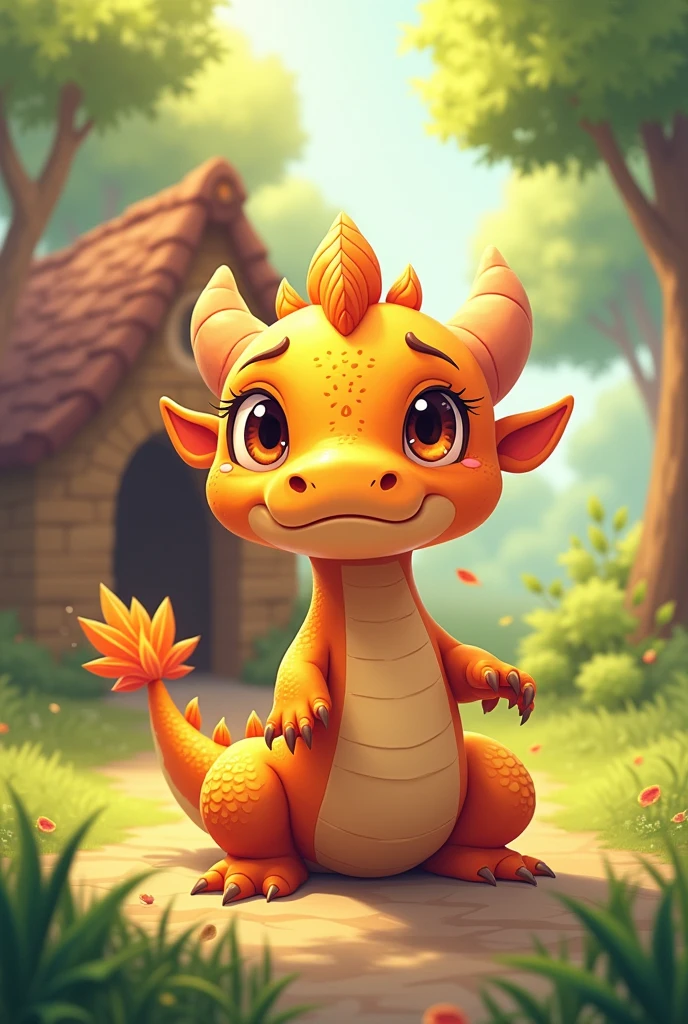 Simple animated dragon for kids sad leaving home to color