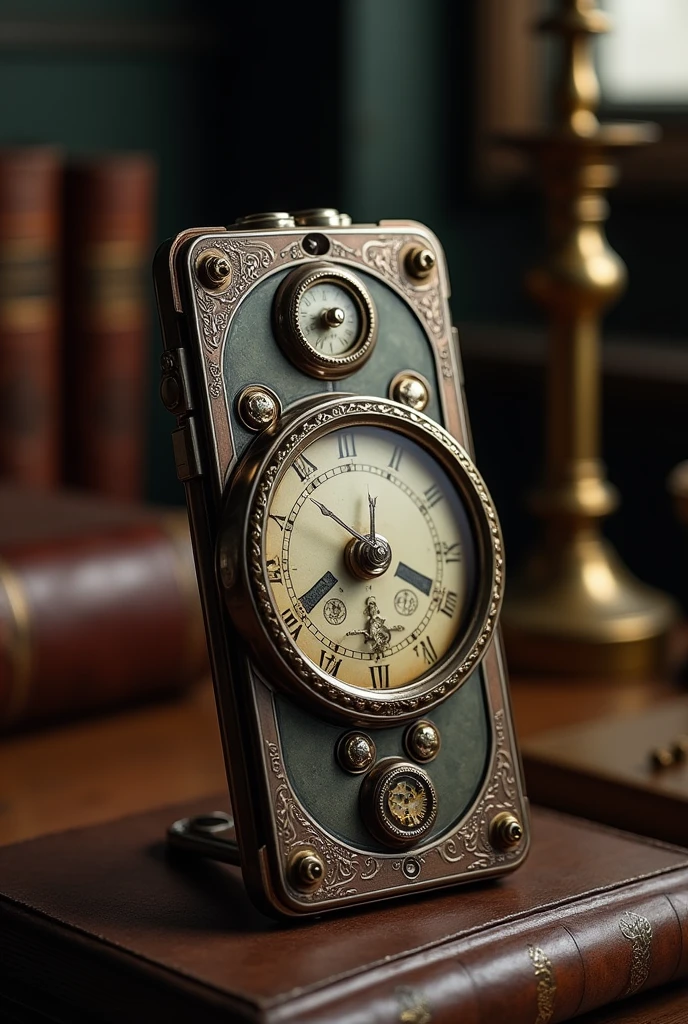 Ultra-retro smartphone from the 19th century、There is a dial that receives emails、
