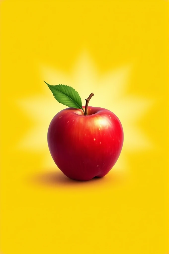 I want a recipe logo that has an apple and a yellow background