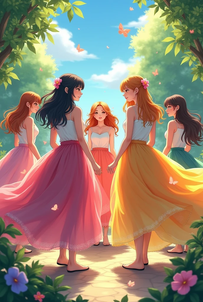 Girls in skirts