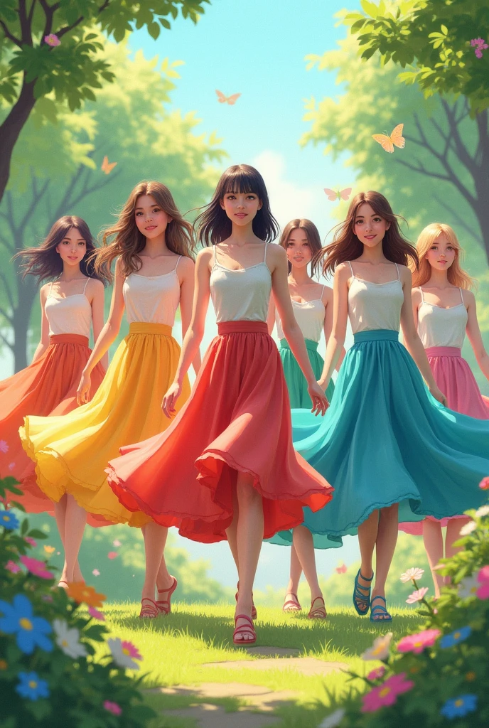 Girls in skirts