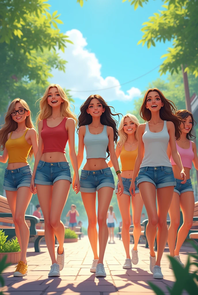 Girls in shorts