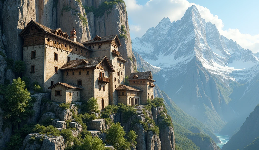 Old houses of Ad carved into the mountains