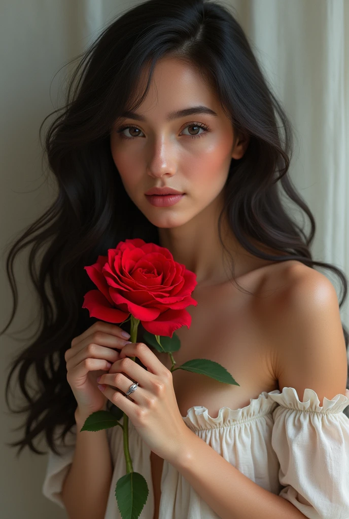 Name Luisa with a red rose 