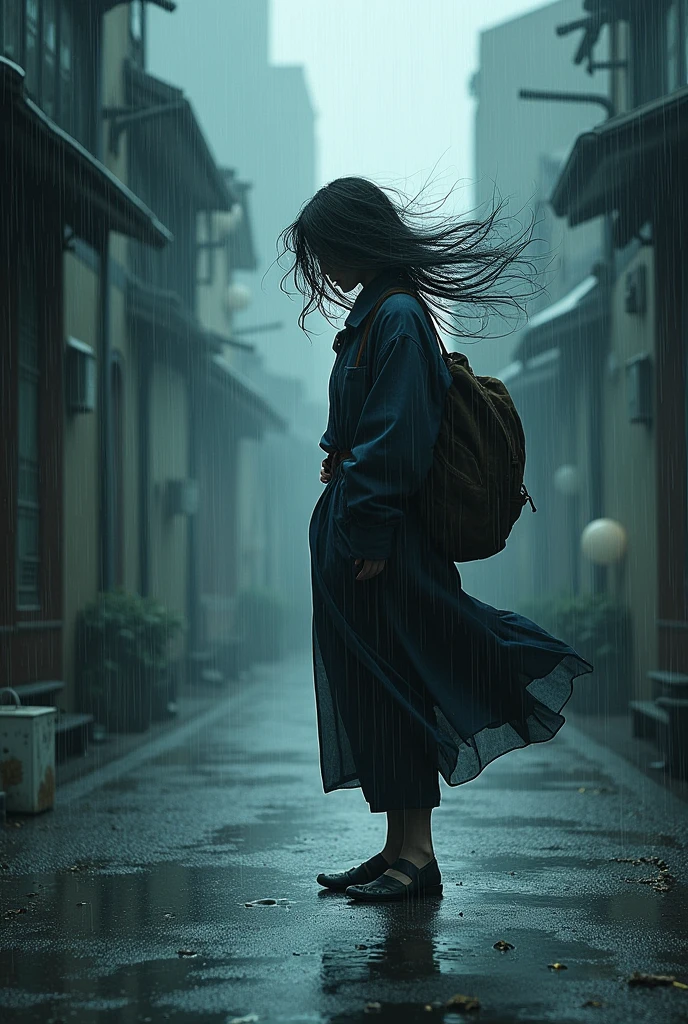 In raining season wind side view