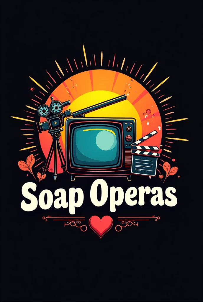 "Hello! It isu gostaria de pedir a criação de um logo para o meu canal de novelas no TikTok. The channel has a theme focused on the world of soap operas, with a touch of drama, romance and all the elements that make soap operas so captivating.
I would like the logo to have elements that refer to the world of TV and cinema., like a movie camera, a clapperboard, or even an old television screen. The colors "orange, yellow and black" can be vibrant and eye-catching, something that brings a dramatic air, but also fun, matching the dynamic spirit of TikTok.
The channel name must be highlighted, with a modern, easy-to-read font. It is, if possible, include some detail that refers to intense emotions, like tears, broken hearts or rays of light.