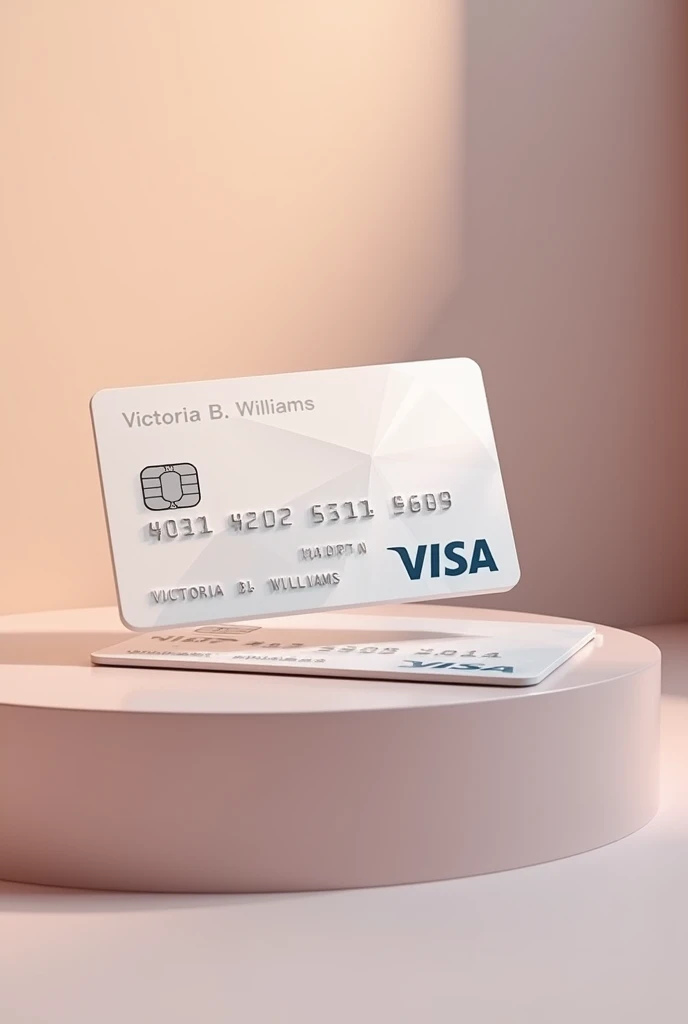 Generate a Credit Card Image in Victoria B&#39;s name. Williams visa