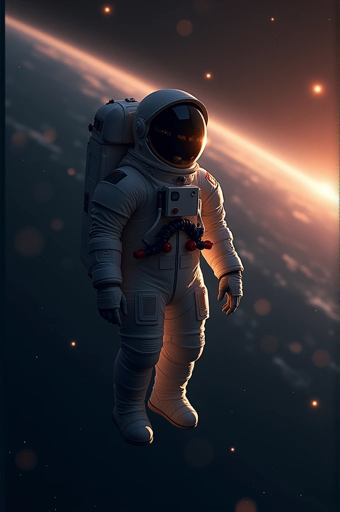 Create a photo of an astronaut exploring outer space
