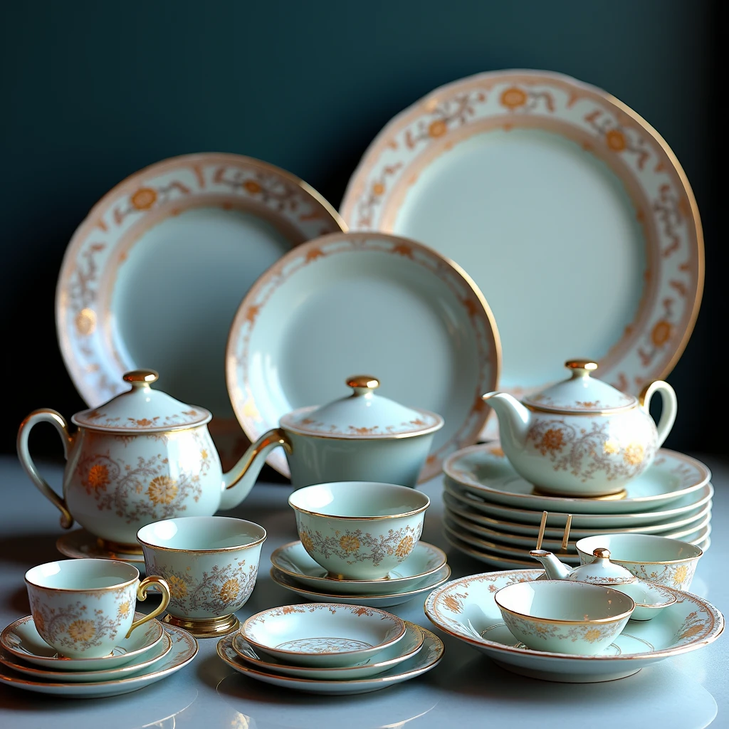 Ceramic, color changing glazed porcelain, chinaware, (best quality, masterpiece, photorealistic), very aesthetic, perfect composition, intricate details, ultra-detailed, vivid colors