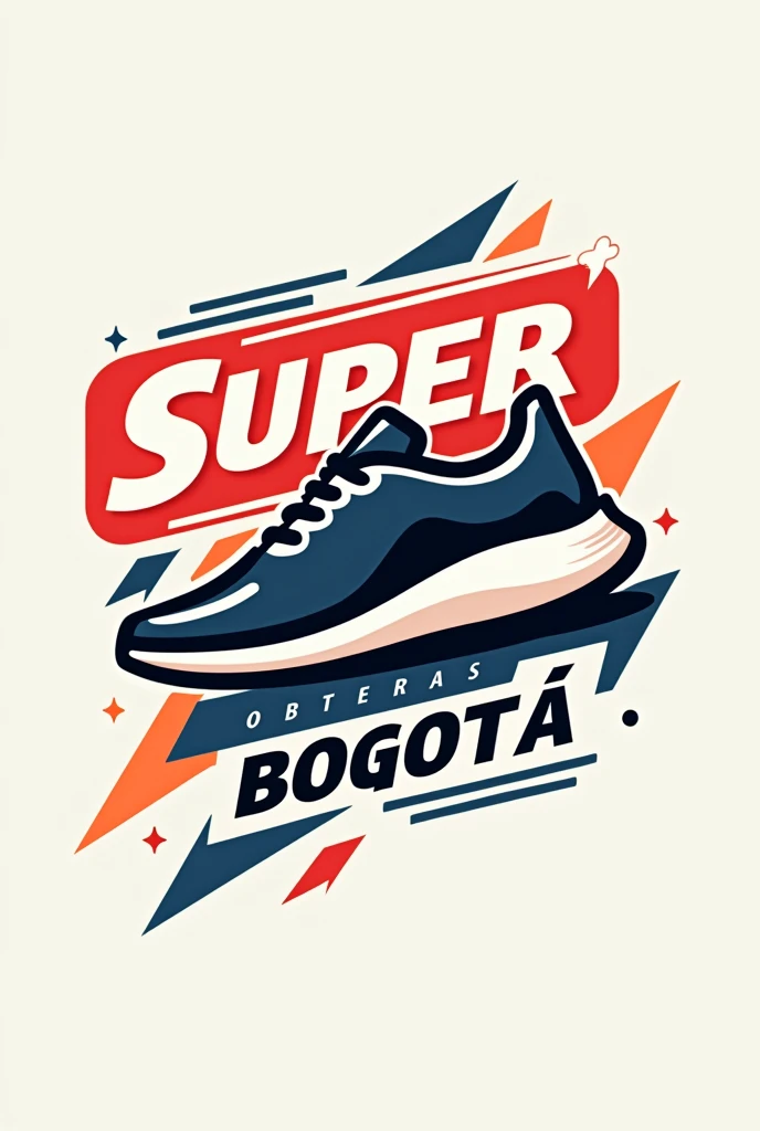 Make a logo that says super offers bogota in spanish with a shoe