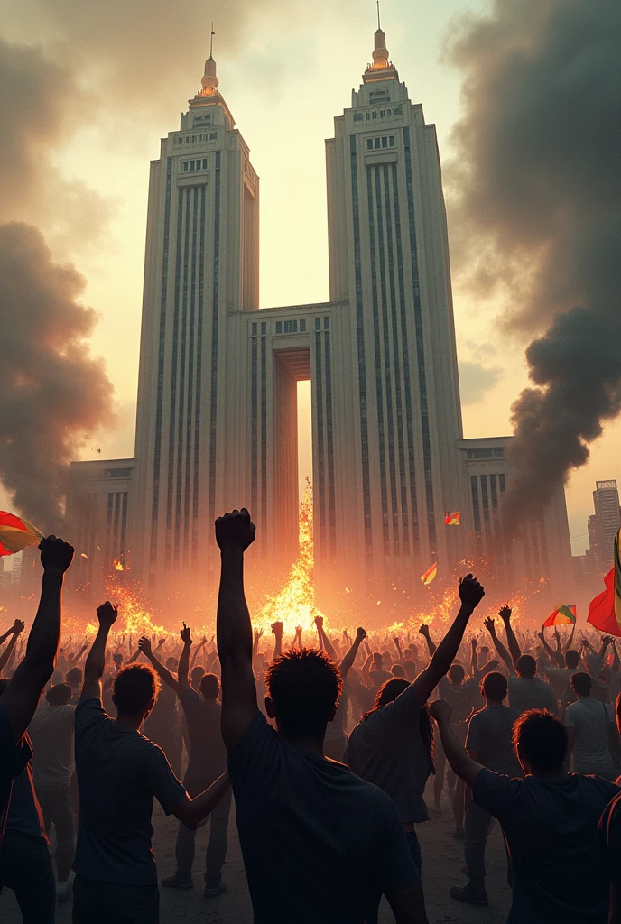 Make an image of the Brazilian National Congress as the fall of the Bastille
