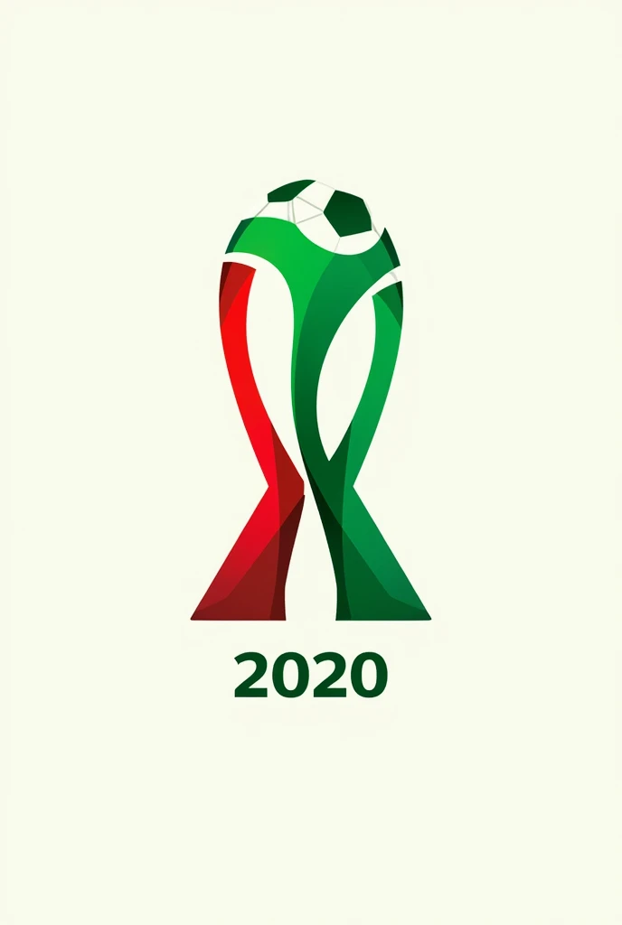  Logo d'un championnat de football vert blanc rouge sans joueur