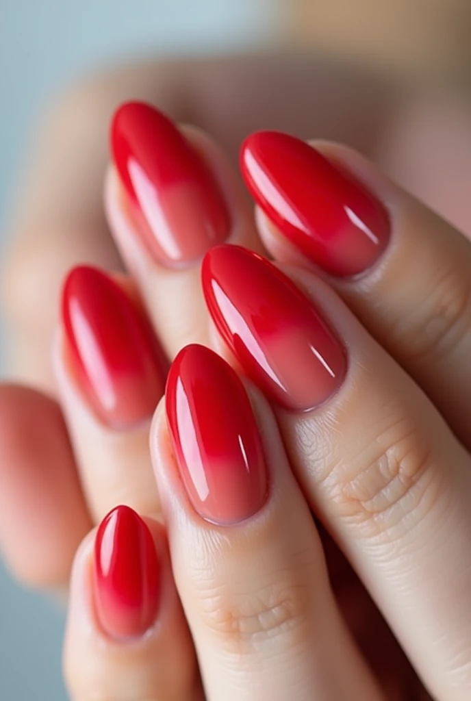 Make me red luxury nails with ombre