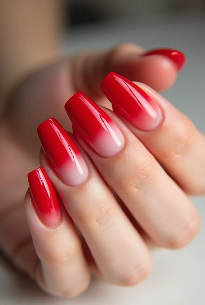 Make me red luxury nails with ombre