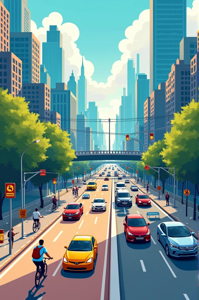 A poster about traffic management