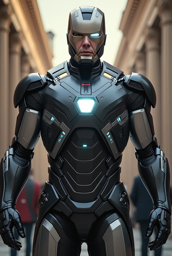 Elon Musk in the Iron Man suit humiliating STF minister Alexandre de Moraes 