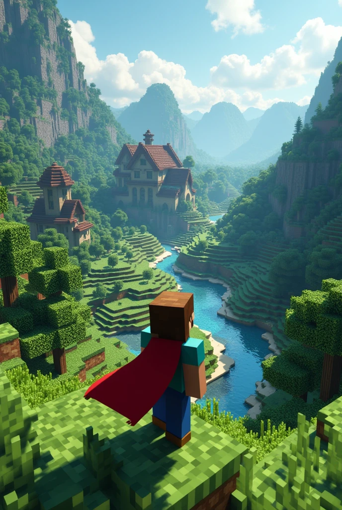 Make a youtube thumbnail for Minecraft found 2 village