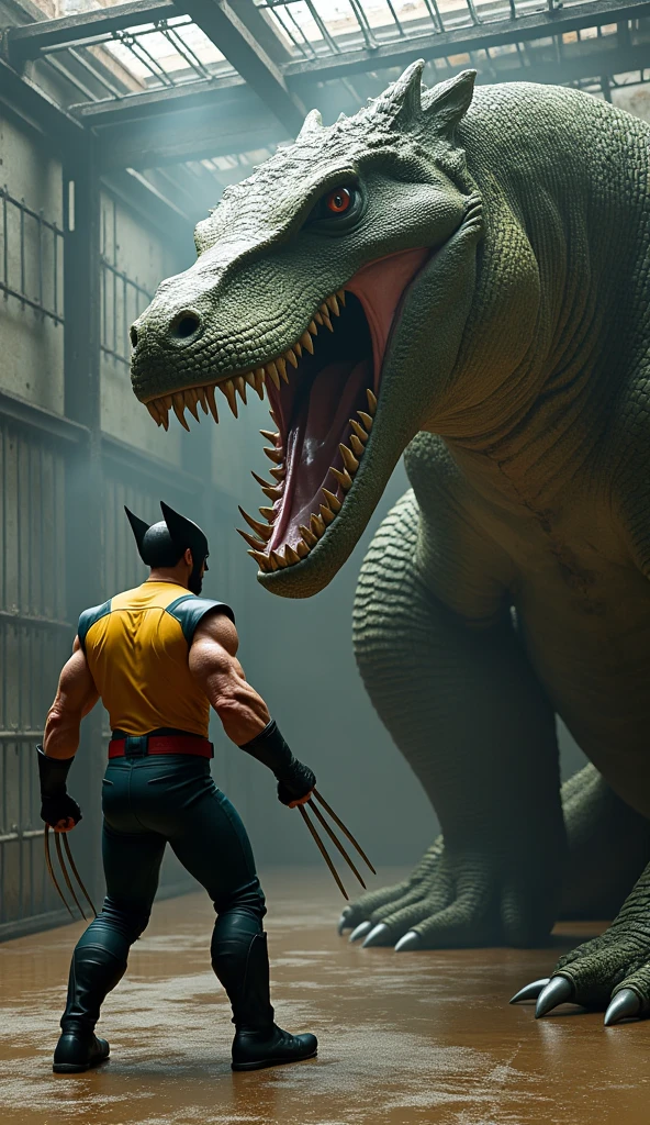 Wolverine and komodo dragon in the same cage