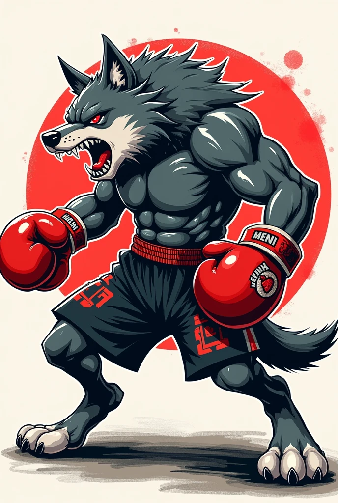 Takemoto Arashi style wolf in boxing trunks