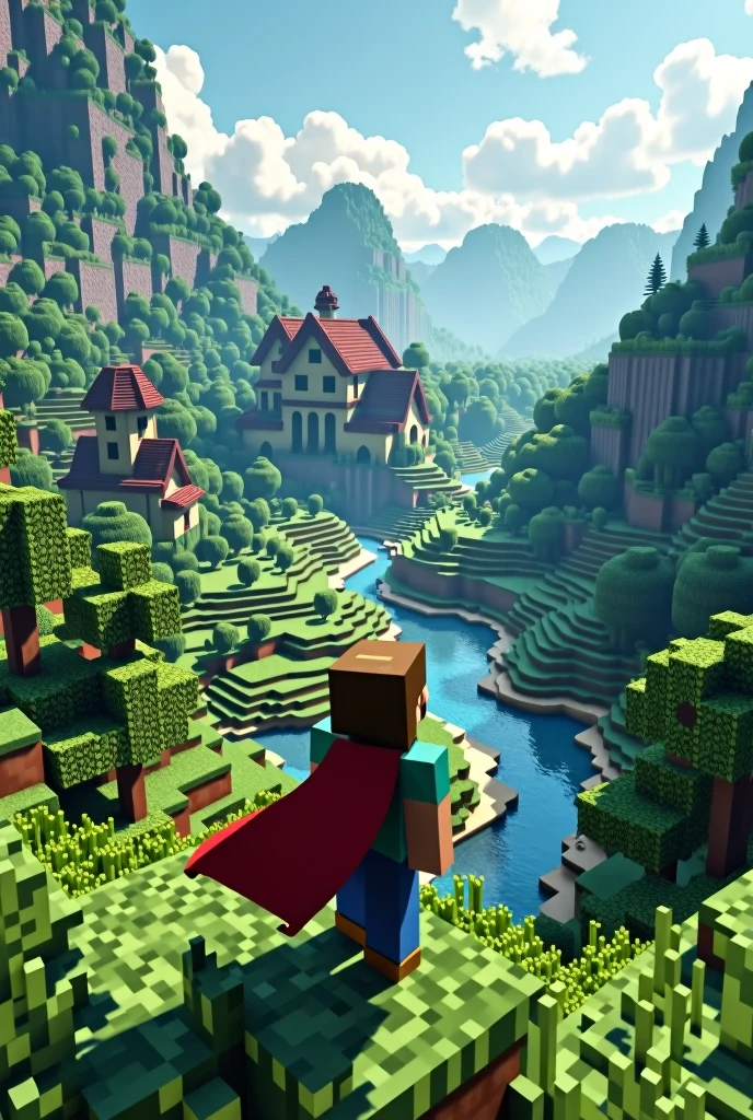 Make a youtube thumbnail for Minecraft found 2 village