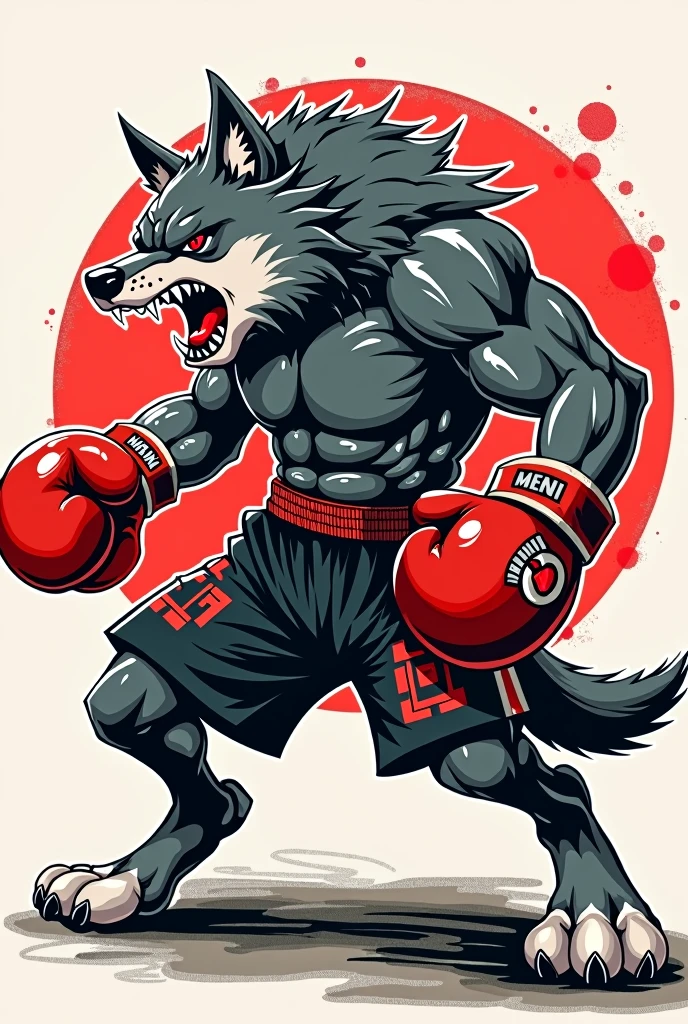 Takemoto Arashi style wolf in boxing trunks