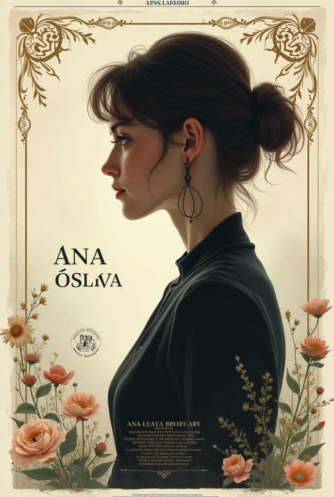 A cover for a newspaper where I will put biography and poems of authors with the name Ana Álava 