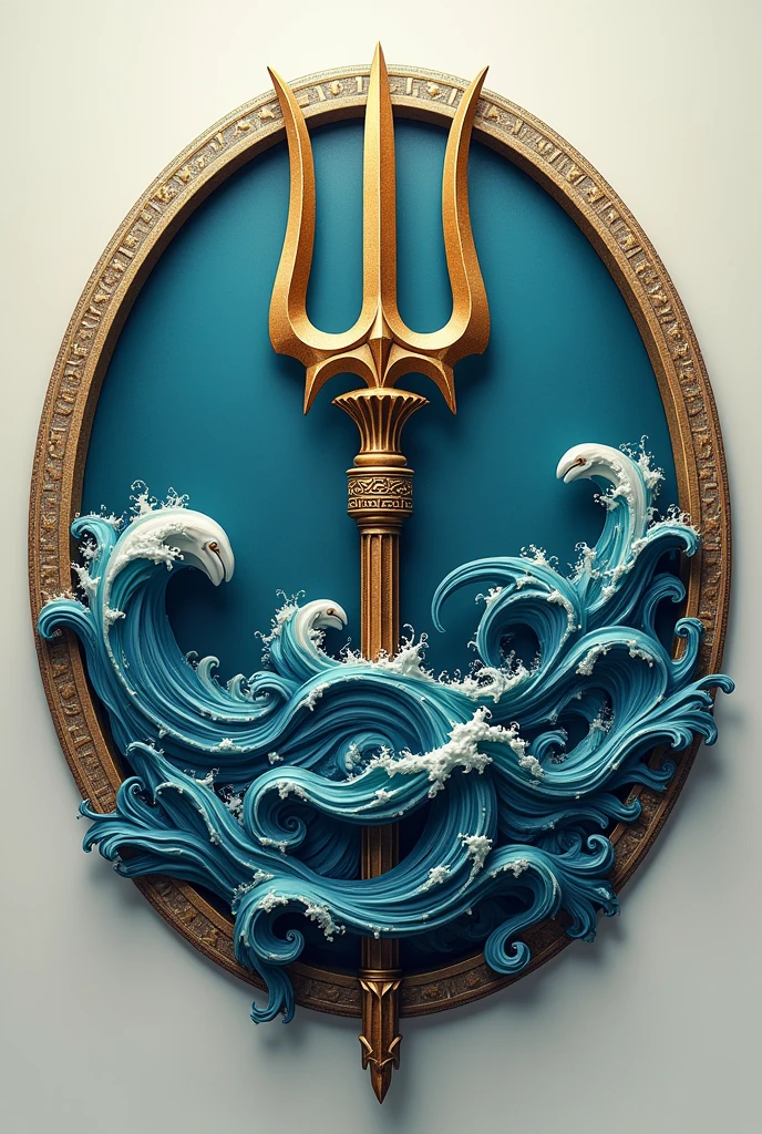 emblem of poseidon themed logo