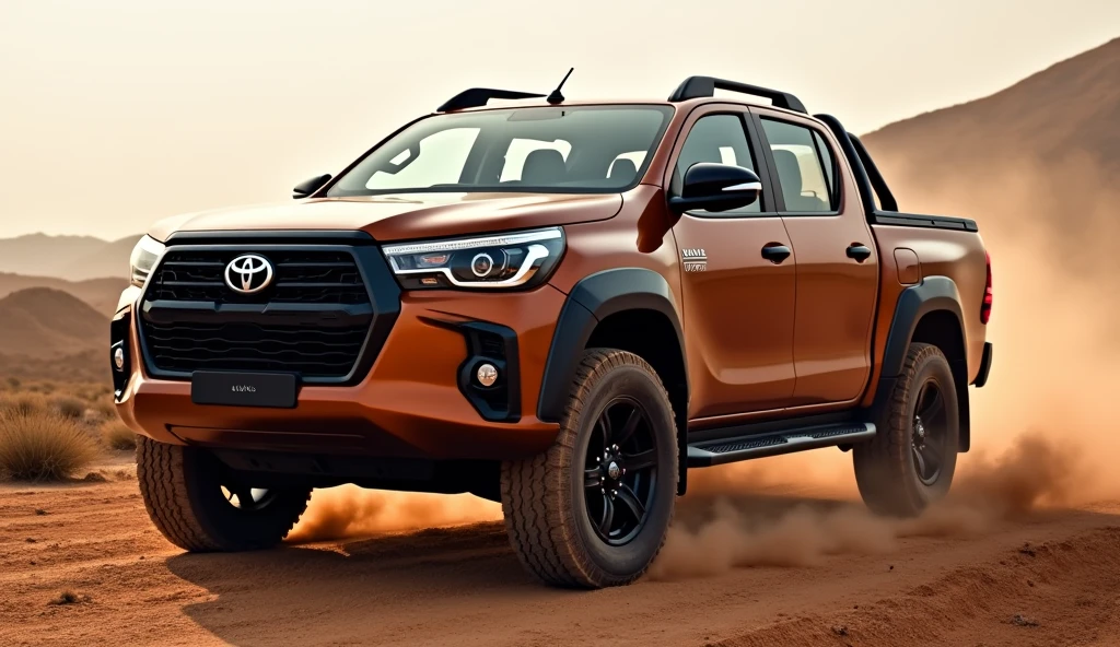 2025 Toyota hilux brown colour left front side view