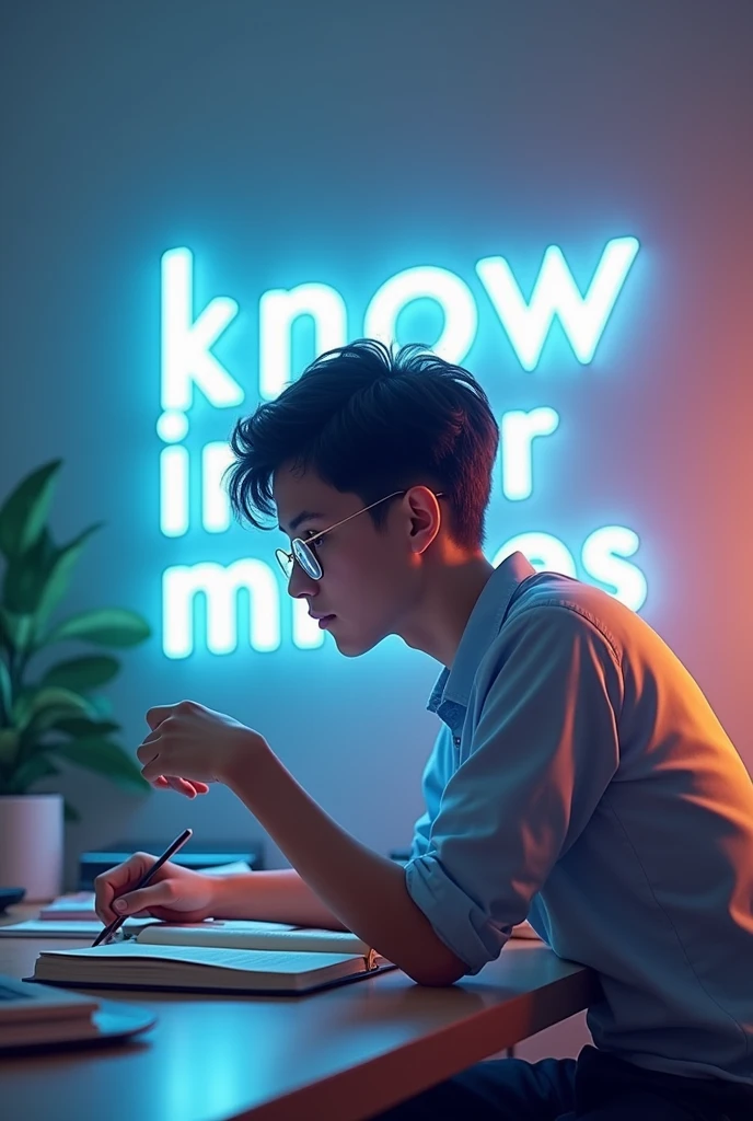 Create a study-related image, having the text "Know in Minutes"