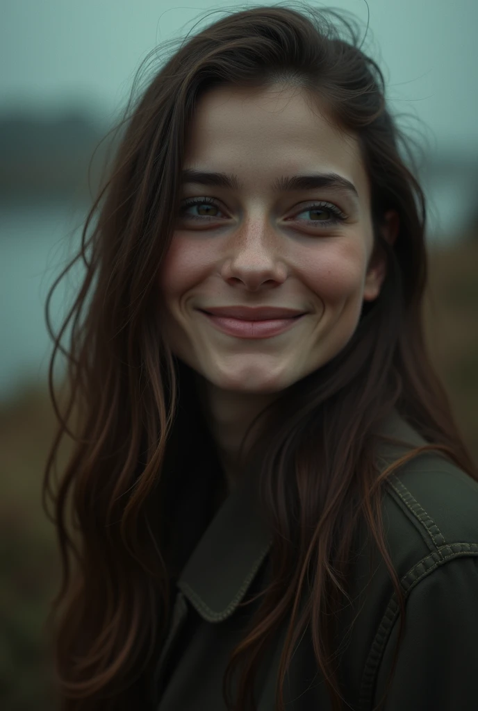 closeup portrait, Surreal, amazing quality, masterpiece, best quality, awesome, inspiring, a light smiling amused woman with long hair. cinematic composition, soft shadows,
atmospheric haze, Film grain, cinematic film still, shallow depth of field, highly detailed, high budget, cinemascope, moody, epic, OverallDetail, 2000s vintage RAW photo, photorealistic, candid camera, color graded cinematic, atmospheric lighting, imperfections, natural, shallow dof