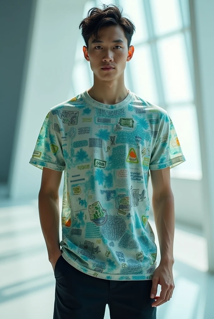T shirt made in plastic reclycke