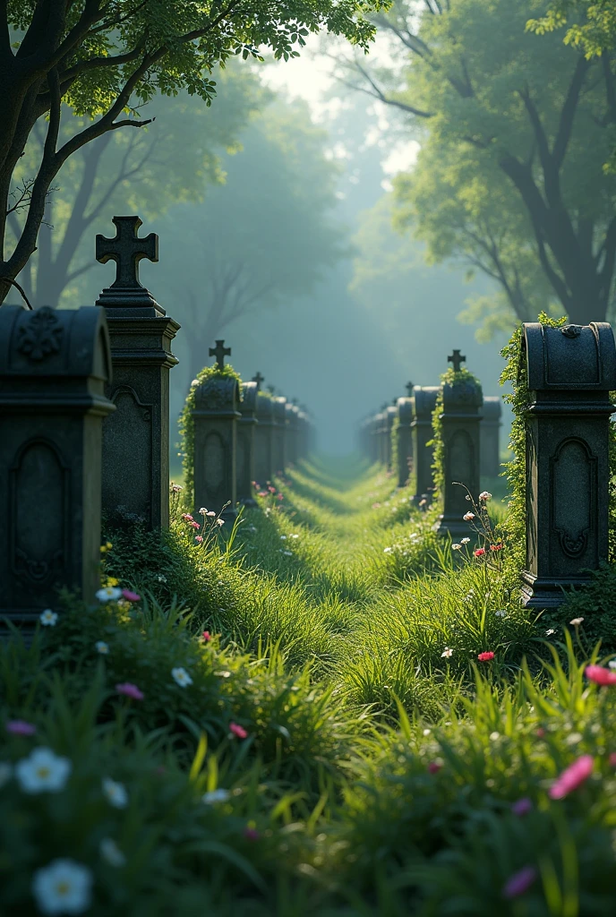 images of tombstones and grass graves