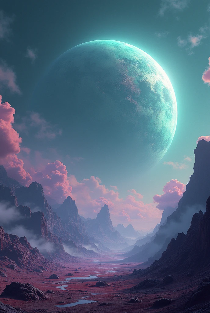 Wallpaper: Planet of the magnificent purple, green and blue will-o'-the-wisps