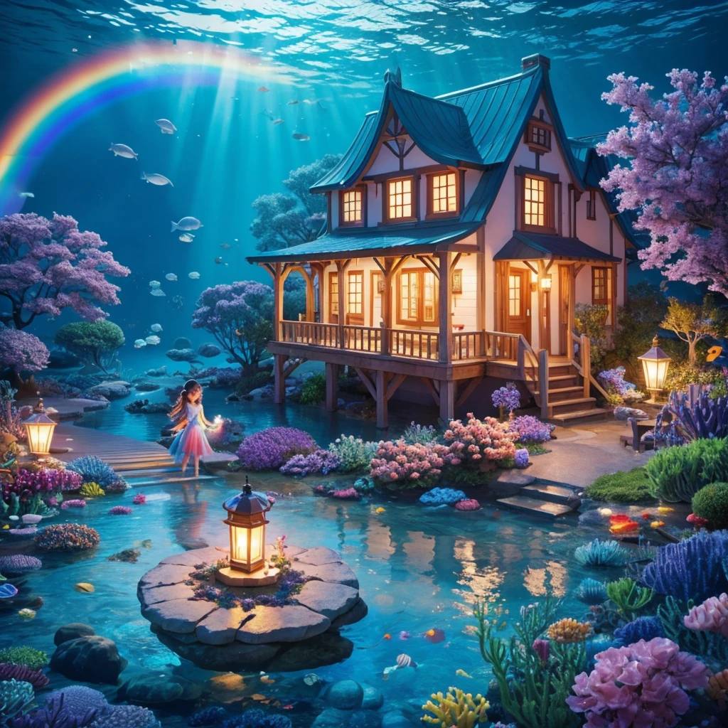 Rainbow House Under the Sea、girl、Fairy、
